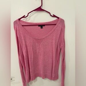 American Eagle Outfitters Pink Knit Top